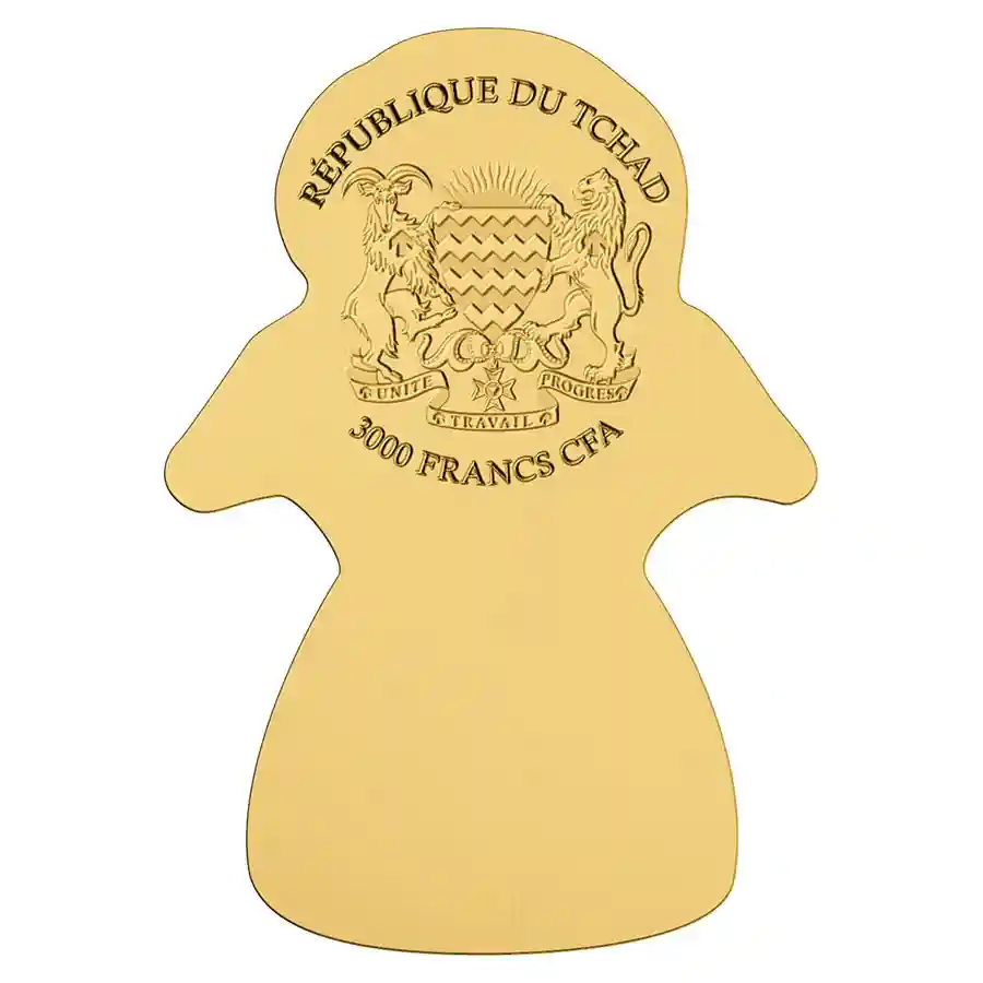 angel-obv T'Chad 1/1000 oz Guardian Angel Gold Gift Coin