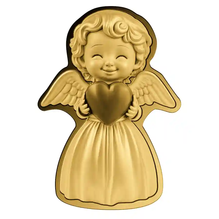 angel-rev Republic of Chad 1/1000 Ounce Guardian Angel Gold Gift Coin