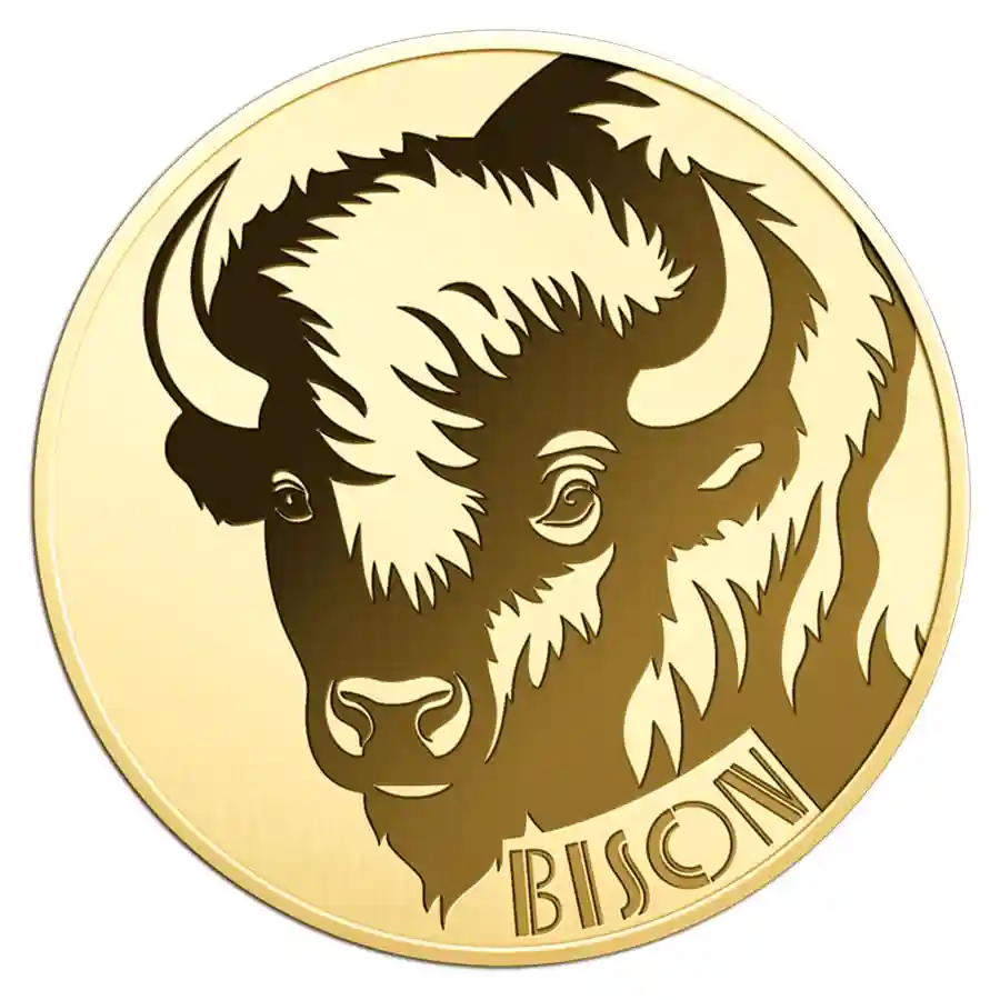 bison-coin-rev Republic of Gabon 1/1000 Ounce American Big Five Bison Gold Coin