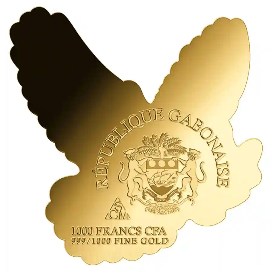 dove-obv Gabon 1/1000 Ounce Peace Dove Gold Gift Coin