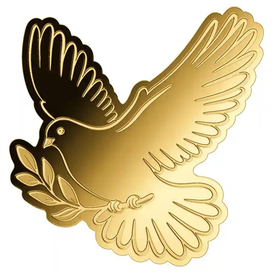 dove-rev Republic of Gabon 1/1000 Ounce Peace Dove Gold Gift Coin