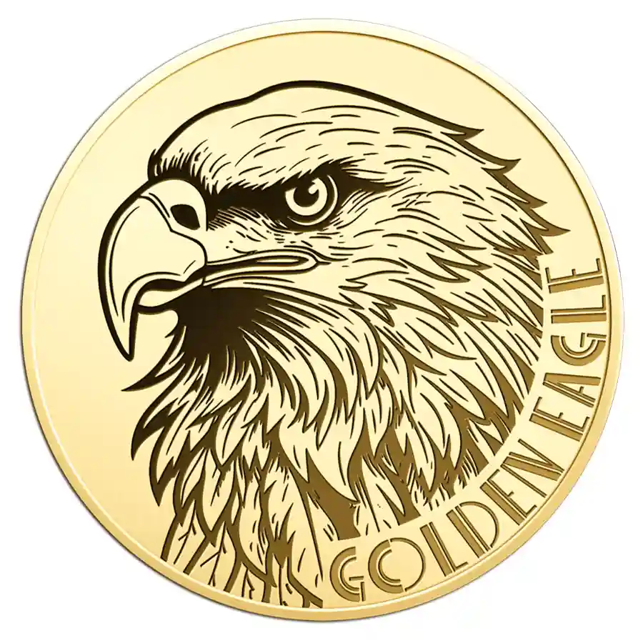 eagle-coin-rev Republic of Gabon 1/1000 Ounce Europe Big Five Golden Eagle Gold Coin
