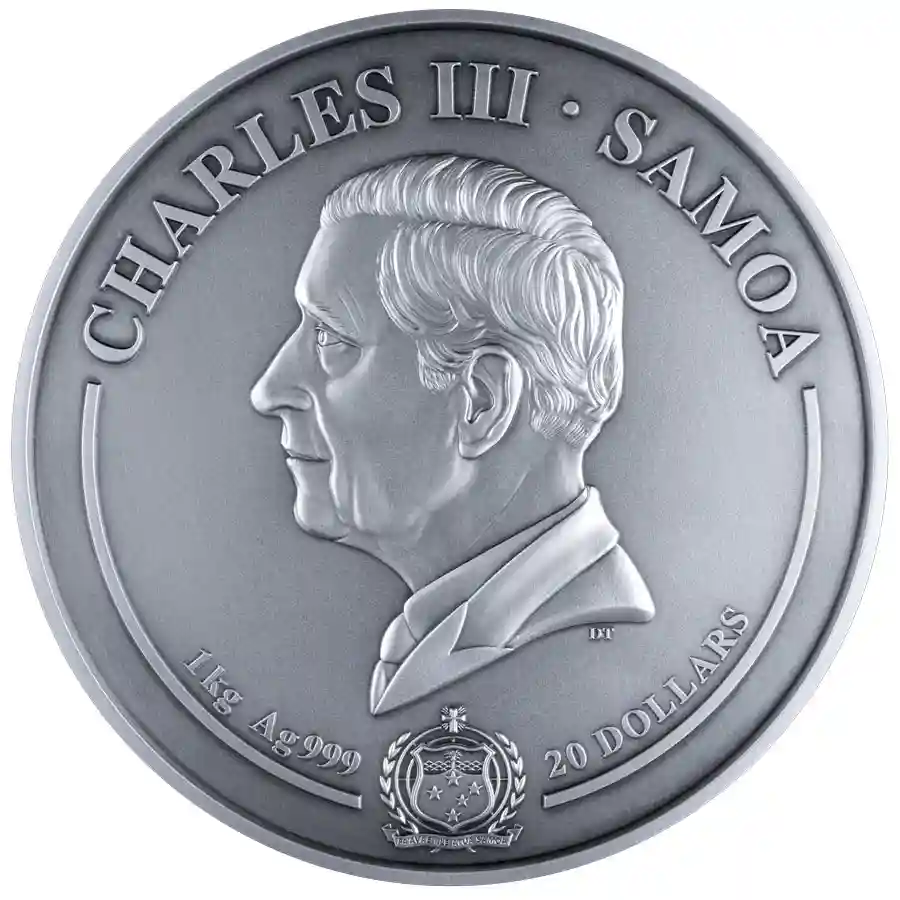 egypt-obv 2026 Samoa 1 Kilo Ancient Egypt Multi-Layer Antique Finish Silver Coin