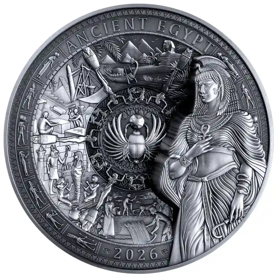 egypt-rev 2026 Samoa 1 Kilogram Ancient Egypt Multi-Layer Antique Finish Silver Coin