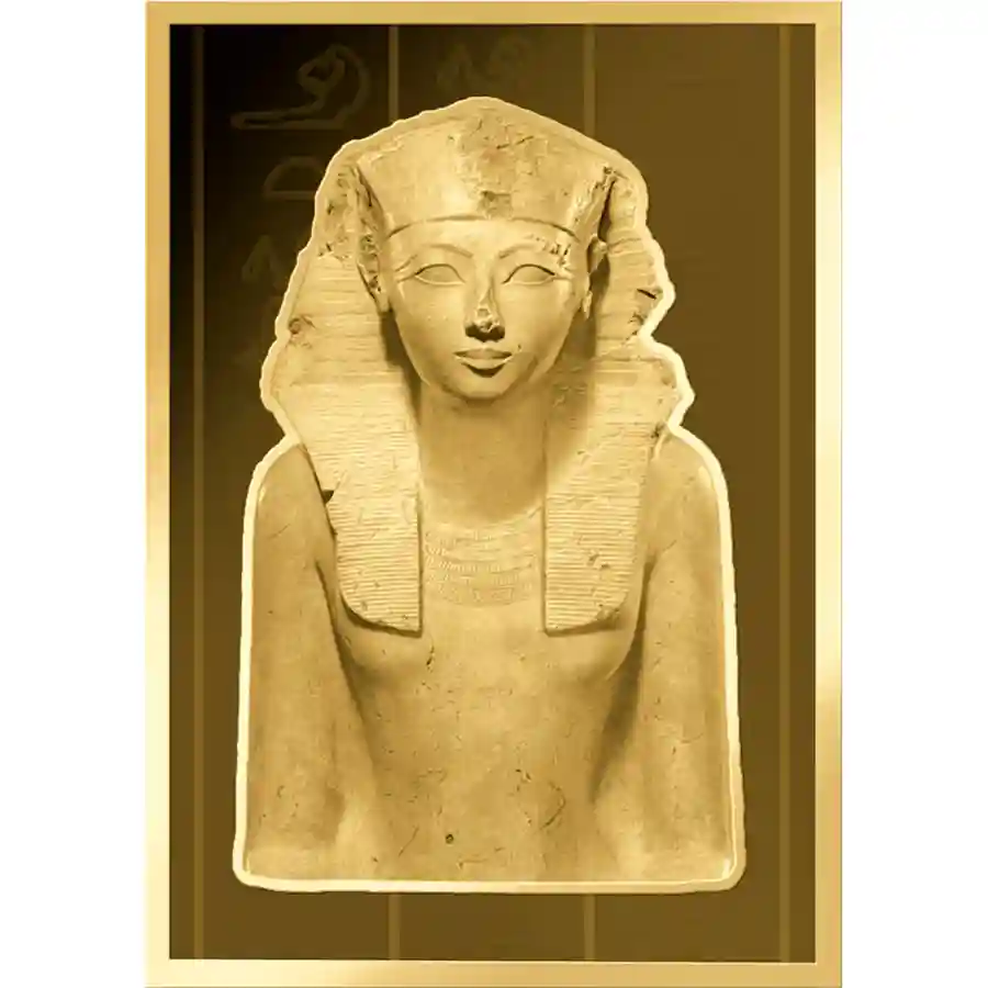 hatshepsut-coin-rev Republic of Chad 1/1000 Ounce Pharaohs Hatshepsut Gold Coin