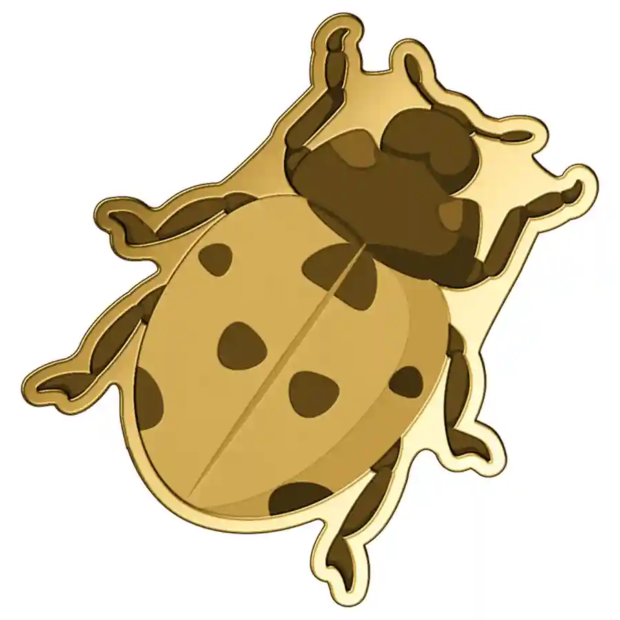 ladybug-rev Republic of Chad 1/1000 Ounce Lucky Ladybug Gold Gift Coin