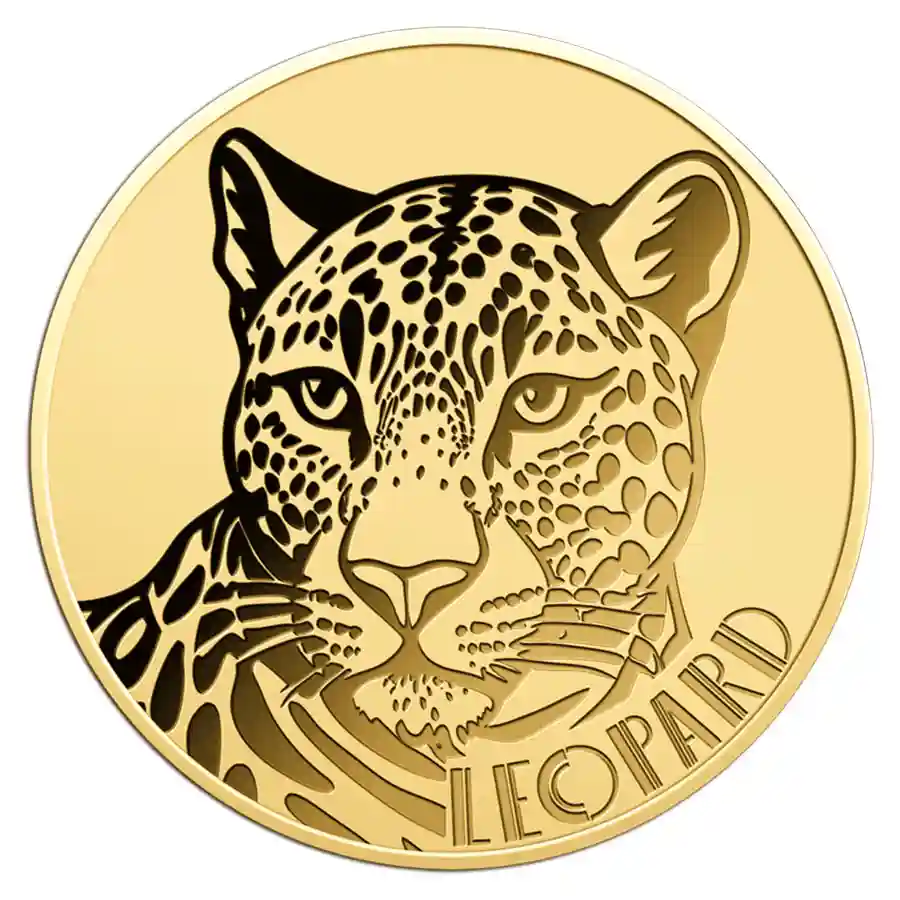 leopard-coin-rev Republic of Chad 1/1000 Ounce African Big Five Leopard Gold Coin