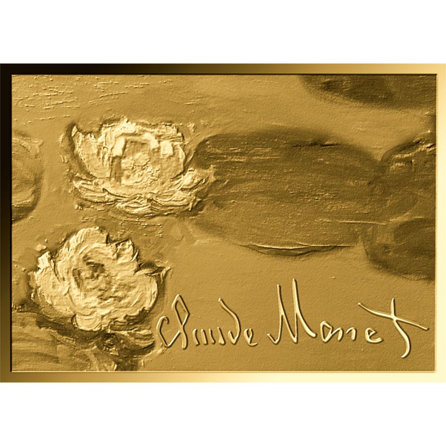 monet-waterlilies-coin-rev Republic of Chad 1/1000 Ounce Monet's Water Lilies Gold Coin