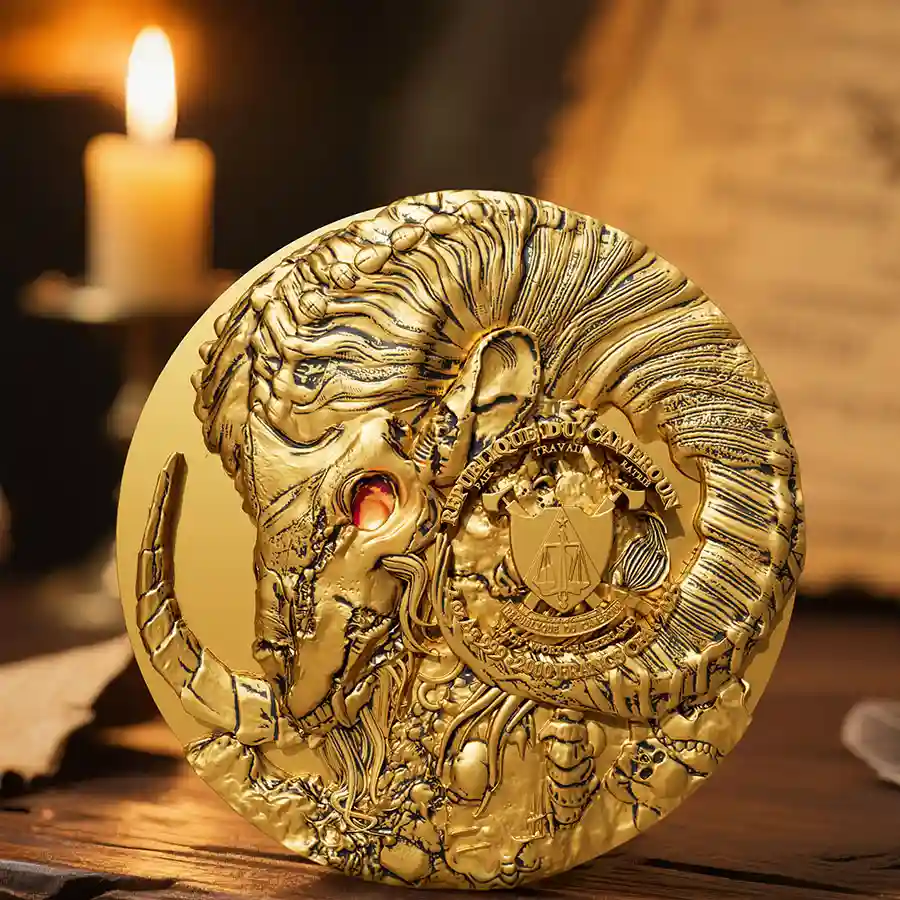 mood 2025 Pan God 24K Gilded High Relief Silver Coin