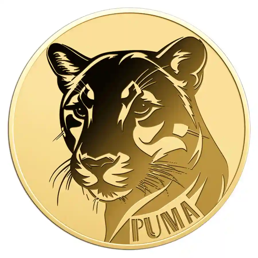 puma-coin-rev Republic of Gabon 1/1000 Ounce American Big Five Puma Gold Coin