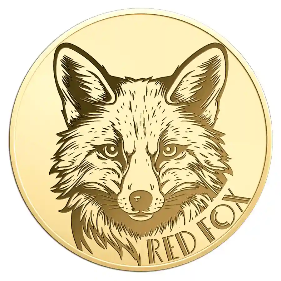 red-fox-coin-rev Republic of Gabon 1/1000 Ounce Europe Big Five Red Fox Gold Coin