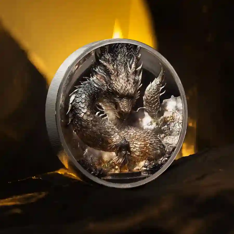 2026 Cook Islands 3 Ounce Thunder Dragon UHR Silver Coin