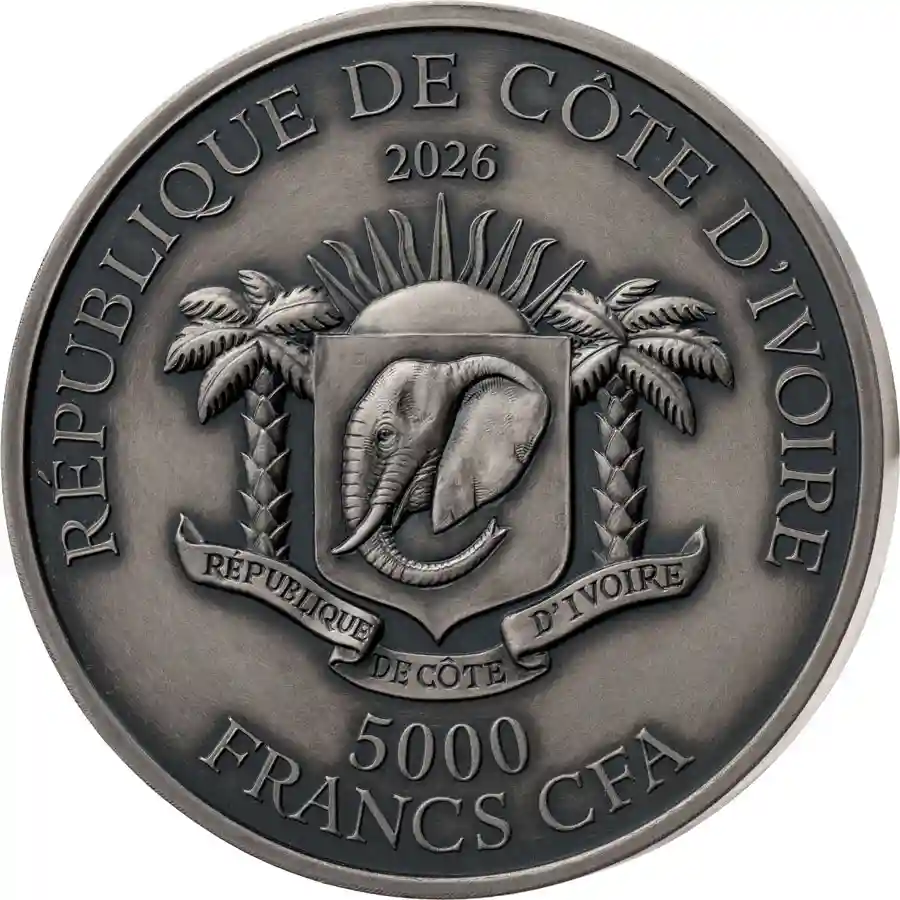 pegasus-obv 2026 Ivory Coast Edition Signature Pegasus Silver Coins
