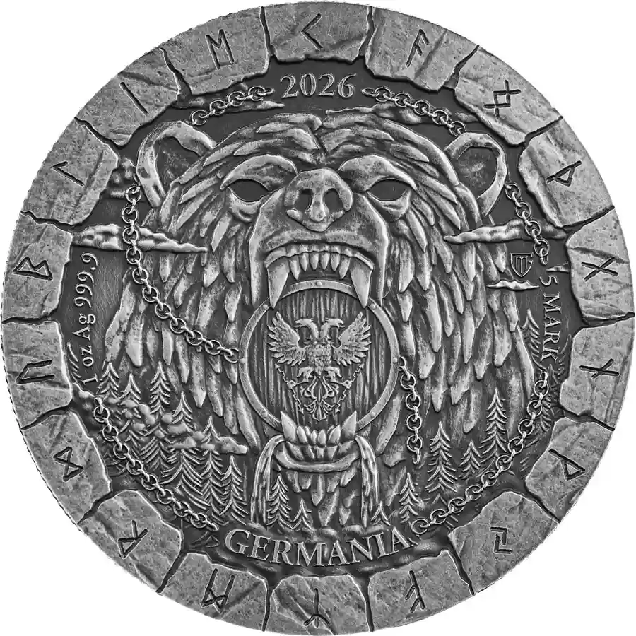 vengeful-obv 2026 Germania 1 oz Bodvar Loss Vengeful Color BU Silver Coin