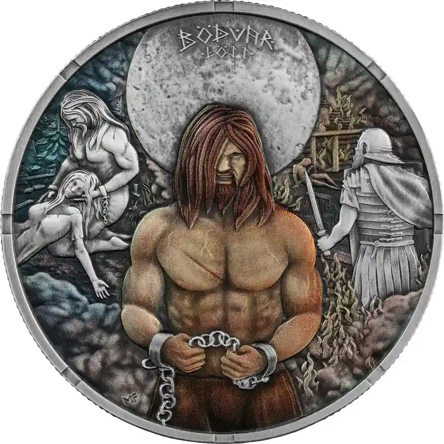 vengeful-rev 2026 Germania 1 Ounce Bodvar Loss Vengeful Color BU Silver Coin