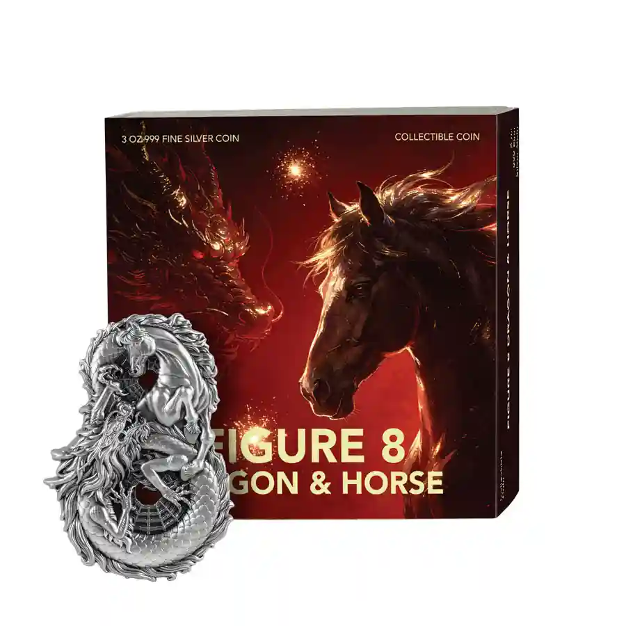 dragon box Dragon & Horse Figure 8 Silver Coin