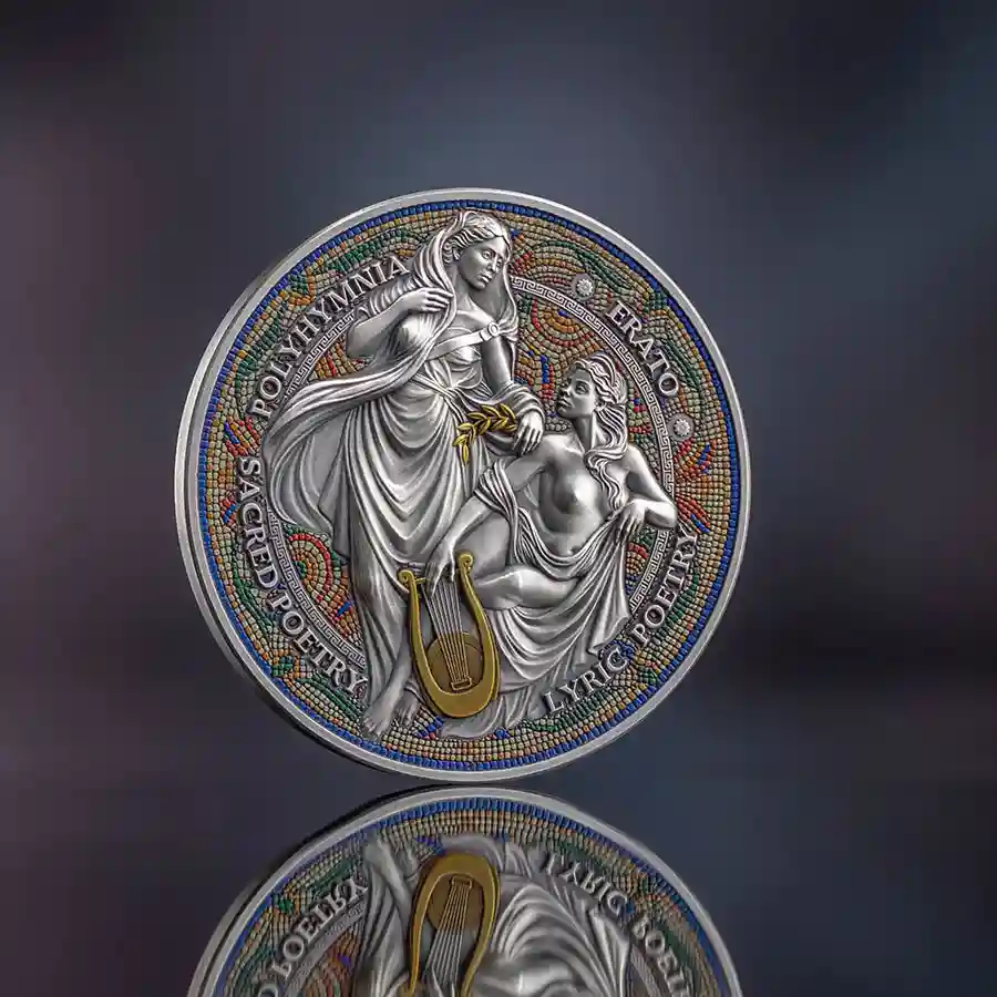 erato-mood 2026 Erato & Polyhymnia Color High Relief Silver Coin